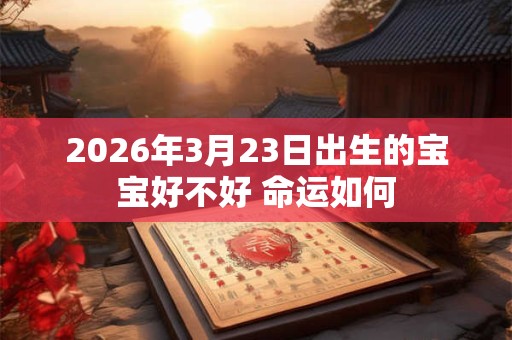 2026年3月23日出生的宝宝好不好 命运如何 2026年3月23日出生的宝宝好不好 命运如何