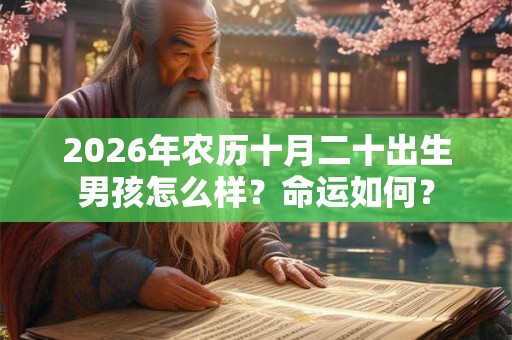 2026年农历十月二十出生男孩怎么样？命运如何？