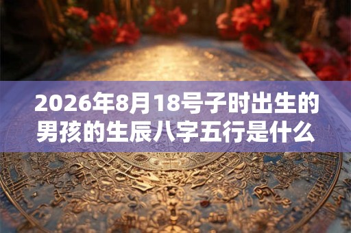 2026年8月18号子时出生的男孩的生辰八字五行是什么? 2026年8月18号子时出生的男孩的生辰八字五行是什么?