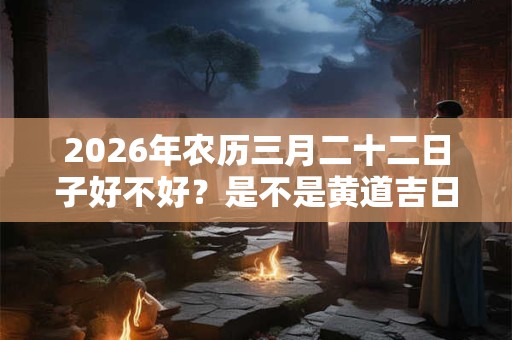 2026年农历三月二十二日子好不好?是不是黄道吉日? 2026年农历三月二十二日子好不好?是不是黄道吉日?