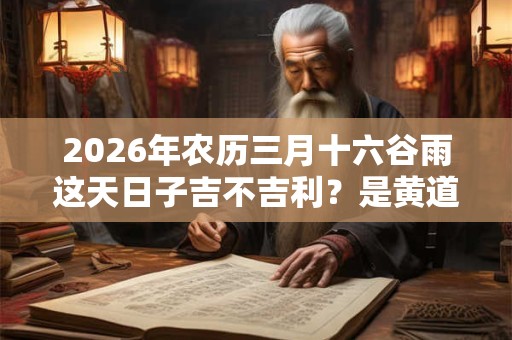 2026年农历三月十六谷雨这天日子吉不吉利?是黄道吉日吗? 2026年农历三月十六谷雨这天日子吉不吉利?是黄道吉日吗?