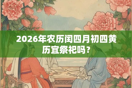 2026年农历闰四月初四黄历宜祭祀吗？