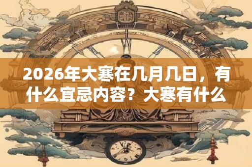 2026年大寒在几月几日，有什么宜忌内容？大寒有什么禁忌？