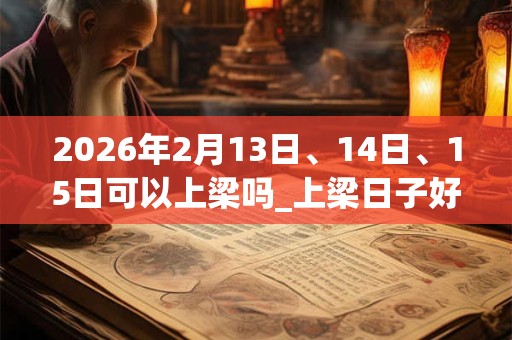 2026年2月13日、14日、15日可以上梁吗_上梁日子好吗
