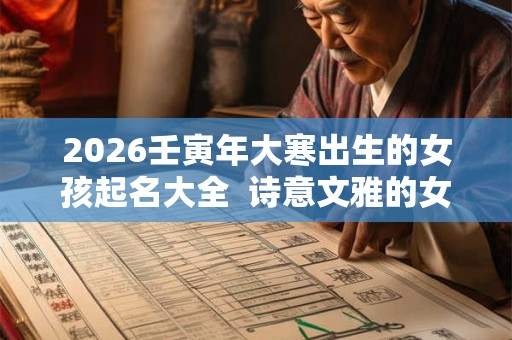 2026壬寅年大寒出生的女孩起名大全  诗意文雅的女孩名字