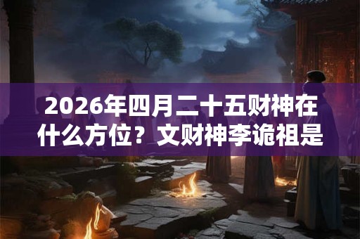 2026年四月二十五财神在什么方位?文财神李诡祖是谁? 2026年四月二十五财神在什么方位?文财神李诡祖是谁?
