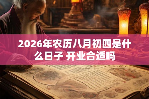 2026年农历八月初四是什么日子 开业合适吗