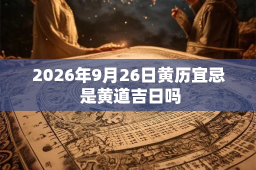 2026年9月26日黄历宜忌 是黄道吉日吗