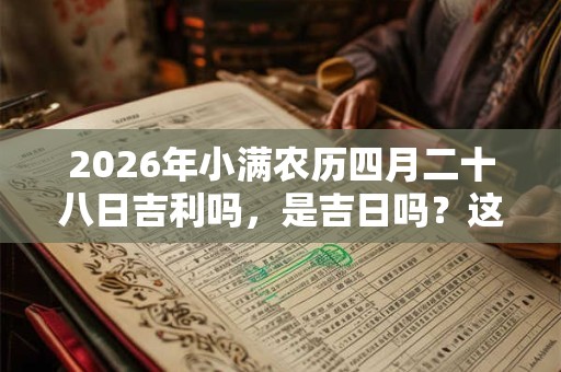 2026年小满农历四月二十八日吉利吗，是吉日吗？这天可以出行吗？
