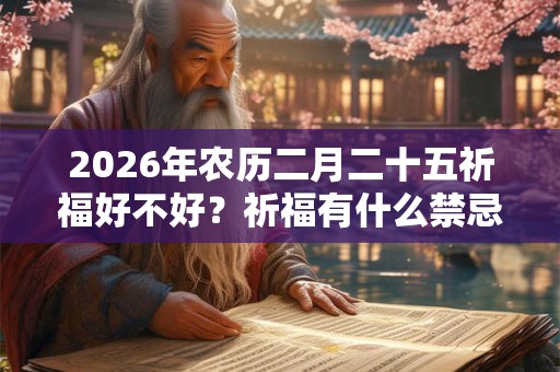 2026年农历二月二十五祈福好不好？祈福有什么禁忌？