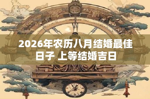 2026年农历八月结婚最佳日子 上等结婚吉日 2026年农历八月结婚最佳日子 上等结婚吉日