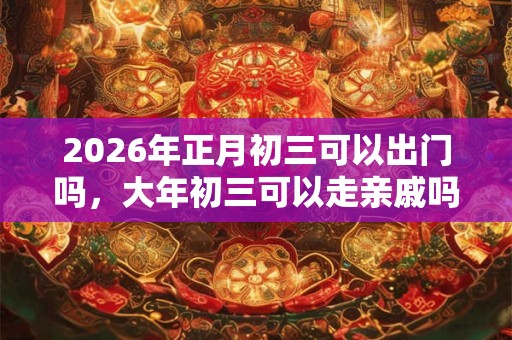 2026年正月初三可以出门吗，大年初三可以走亲戚吗？