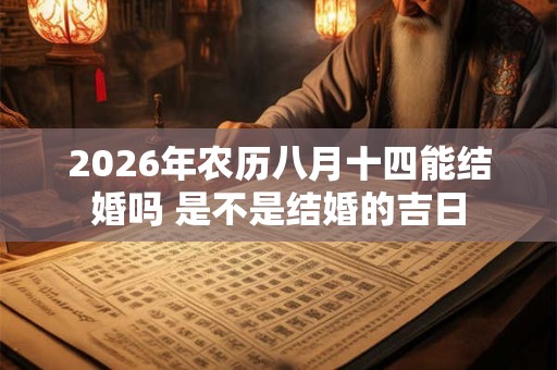 2026年农历八月十四能结婚吗 是不是结婚的吉日