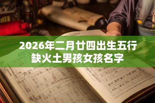 2026年二月廿四出生五行缺火土男孩女孩名字 2026年二月廿四出生五行缺火土男孩女孩名字