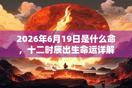 2026年6月19日是什么命,十二时辰出生命运详解 2026年6月19日是什么命,十二时辰出生命运详解