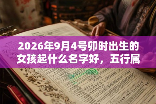 2026年9月4号卯时出生的女孩起什么名字好，五行属什么