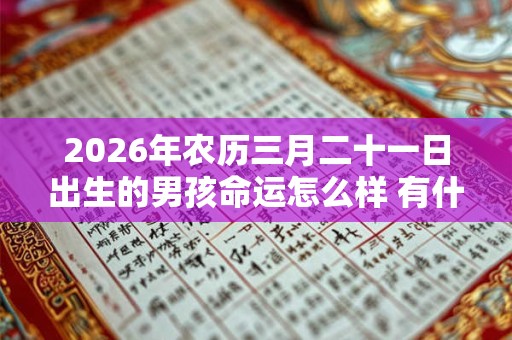 2026年农历三月二十一日出生的男孩命运怎么样 有什么说法