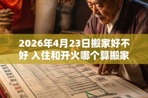 2026年4月23日搬家好不好 入住和开火哪个算搬家