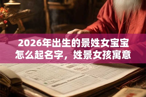 2026年出生的景姓女宝宝怎么起名字，姓景女孩寓意好的名字