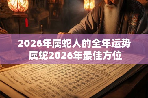 2026年属蛇人的全年运势 属蛇2026年最佳方位 2026年属蛇人的全年运势 属蛇2026年最佳方位