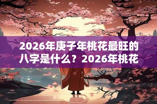 2026年庚子年桃花最旺的八字是什么？2026年桃花运最好的八字