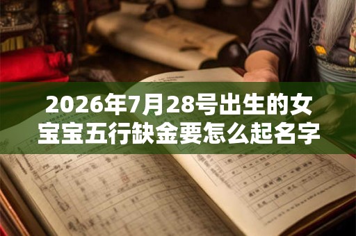 2026年7月28号出生的女宝宝五行缺金要怎么起名字