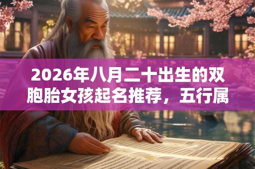 2026年八月二十出生的双胞胎女孩起名推荐，五行属什么