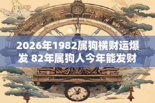 2026年1982属狗横财运爆发 82年属狗人今年能发财吗 2026年1982属狗横财运爆发 82年属狗人今年能发财吗