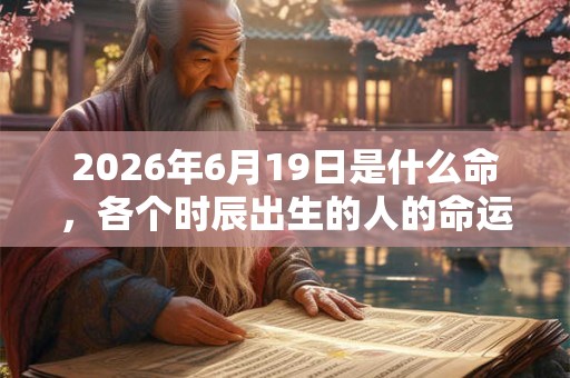 2026年6月19日是什么命,各个时辰出生的人的命运 2026年6月19日是什么命,各个时辰出生的人的命运