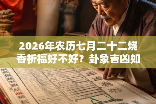 2026年农历七月二十二烧香祈福好不好？卦象吉凶如何？