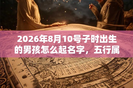 2026年8月10号子时出生的男孩怎么起名字，五行属什么？