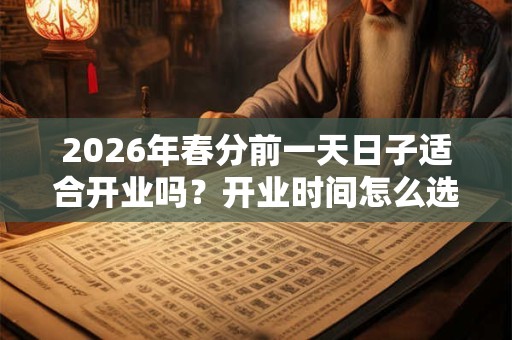 2026年春分前一天日子适合开业吗？开业时间怎么选？