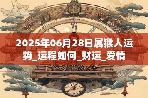 2025年06月28日属猴人运势_运程如何_财运_爱情