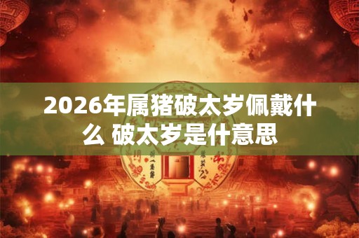 2026年属猪破太岁佩戴什么 破太岁是什意思