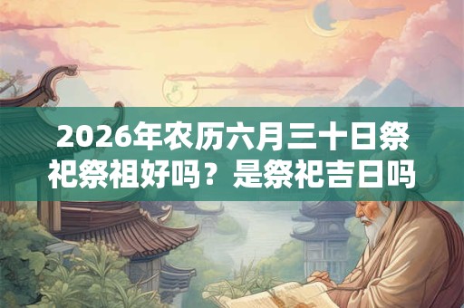 2026年农历六月三十日祭祀祭祖好吗？是祭祀吉日吗？