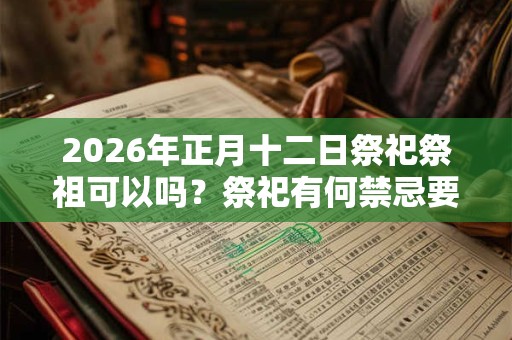 2026年正月十二日祭祀祭祖可以吗?祭祀有何禁忌要注意? 2026年正月十二日祭祀祭祖可以吗?祭祀有何禁忌要注意?