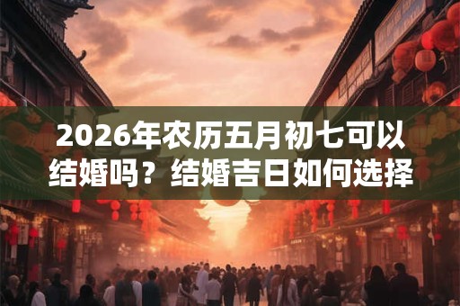 2026年农历五月初七可以结婚吗？结婚吉日如何选择？