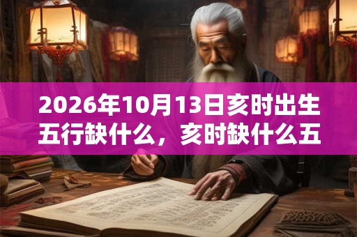 2026年10月13日亥时出生五行缺什么，亥时缺什么五行