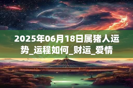 2025年06月18日属猪人运势_运程如何_财运_爱情 2025年06月18日属猪人运势_运程如何_财运_爱情