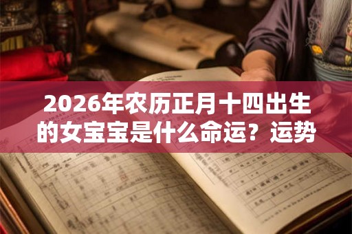 2026年农历正月十四出生的女宝宝是什么命运？运势好吗？