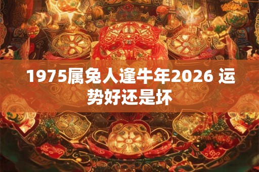 1975属兔人逢牛年2026 运势好还是坏