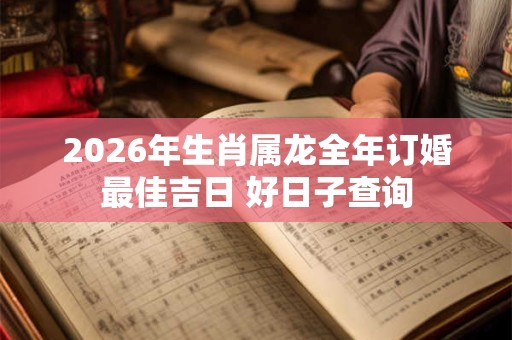 2026年生肖属龙全年订婚最佳吉日 好日子查询