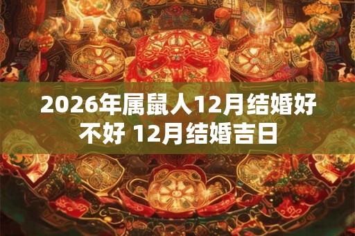 2026年属鼠人12月结婚好不好 12月结婚吉日 2026年属鼠人12月结婚好不好 12月结婚吉日