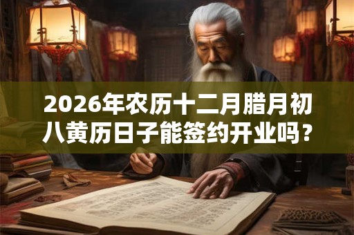 2026年农历十二月腊月初八黄历日子能签约开业吗？腊八节卦象好吗？