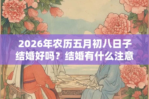 2026年农历五月初八日子结婚好吗？结婚有什么注意事项？