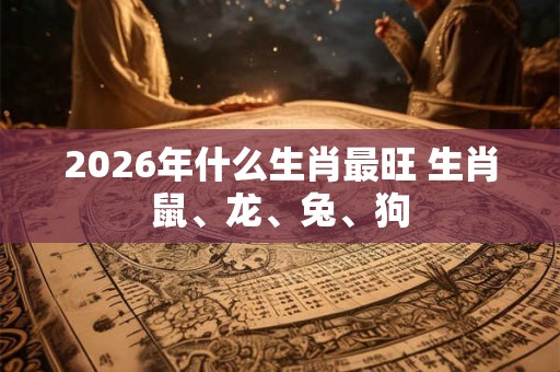 2026年什么生肖最旺 生肖鼠、龙、兔、狗