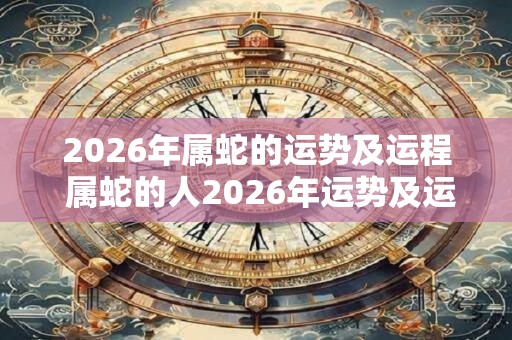 2026年属蛇的运势及运程 属蛇的人2026年运势及运程详解