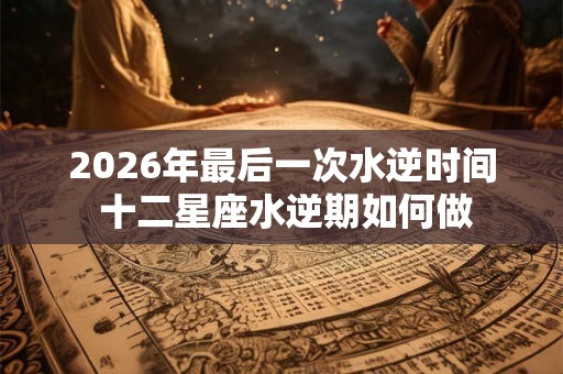 2026年最后一次水逆时间 十二星座水逆期如何做 2026年最后一次水逆时间 十二星座水逆期如何做