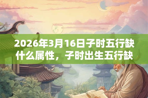 2026年3月16日子时五行缺什么属性,子时出生五行缺什么 2026年3月16日子时五行缺什么属性,子时出生五行缺什么