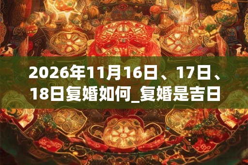 2026年11月16日、17日、18日复婚如何_复婚是吉日吗 2026年11月16日、17日、18日复婚如何_复婚是吉日吗